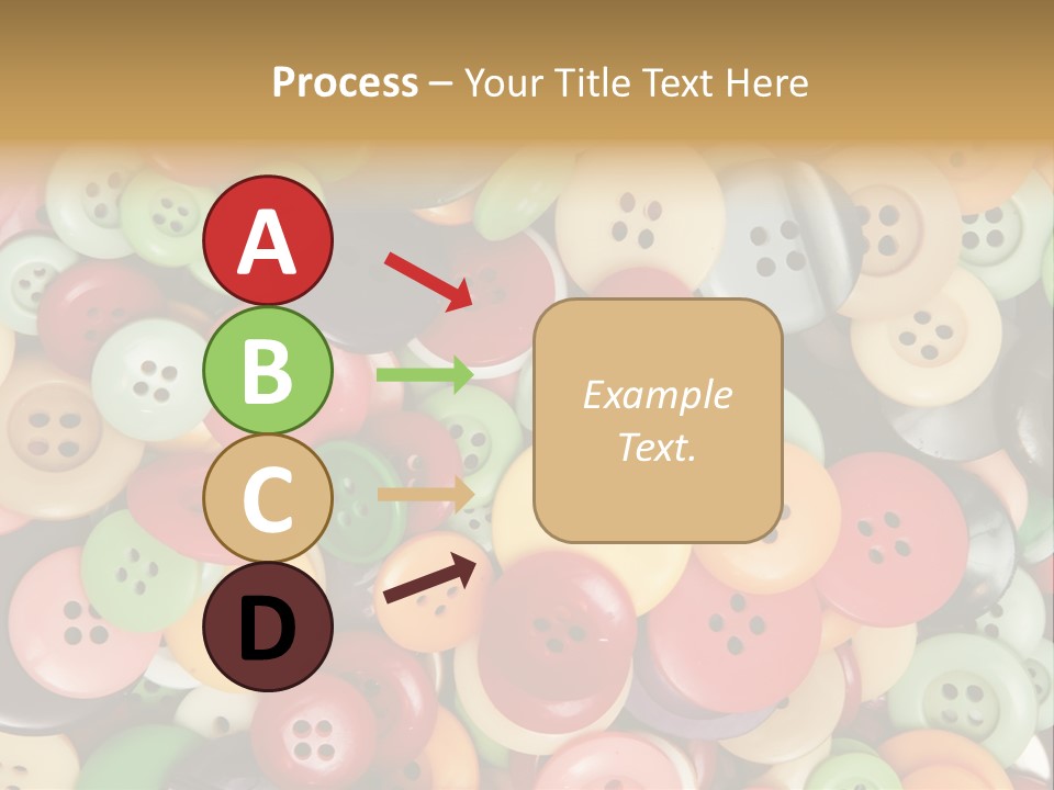 A Pile Of Colorful Buttons With The Words Name Of Presentation PowerPoint Template