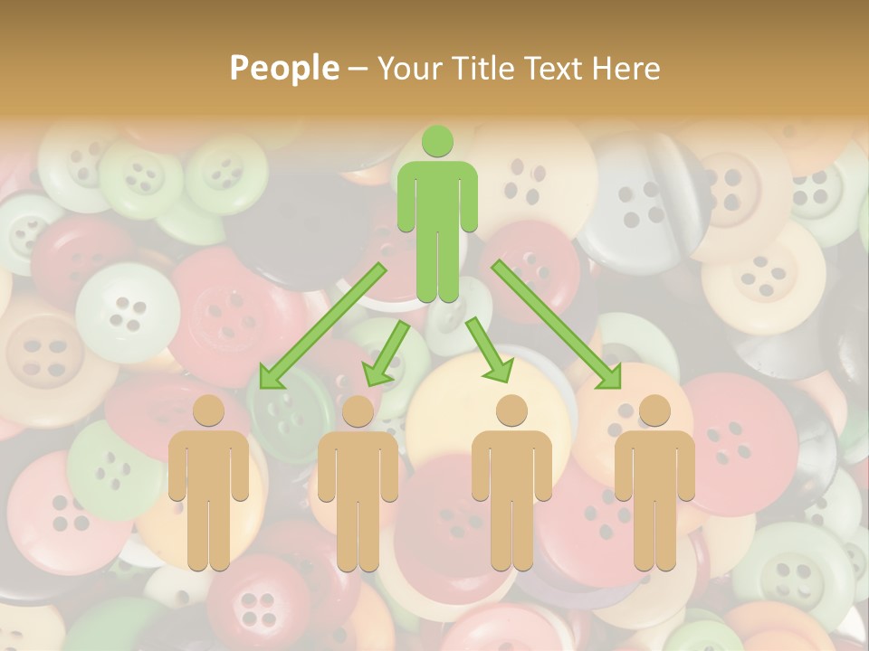 A Pile Of Colorful Buttons With The Words Name Of Presentation PowerPoint Template