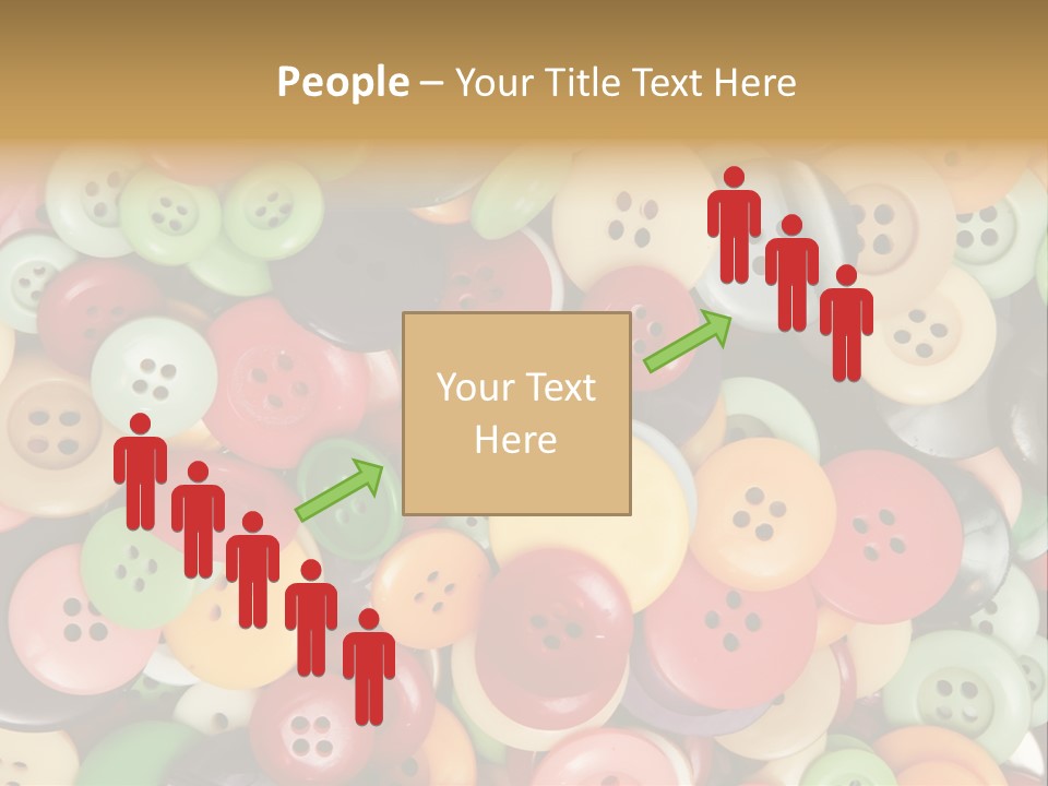 A Pile Of Colorful Buttons With The Words Name Of Presentation PowerPoint Template