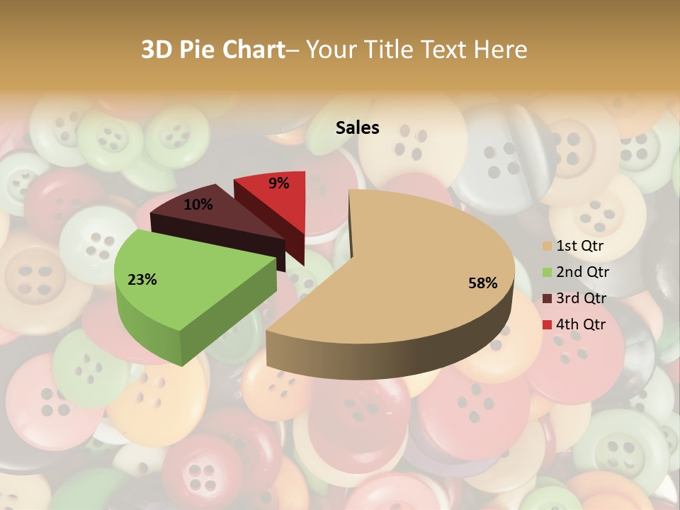 A Pile Of Colorful Buttons With The Words Name Of Presentation PowerPoint Template