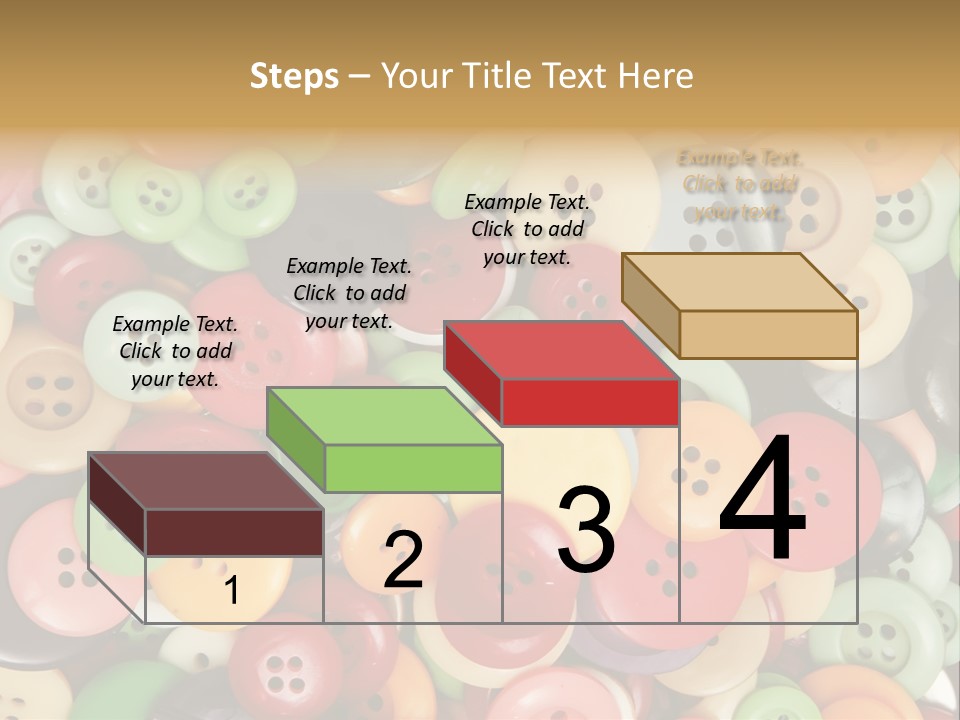 A Pile Of Colorful Buttons With The Words Name Of Presentation PowerPoint Template