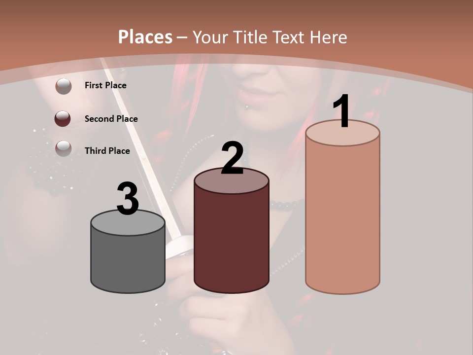 A Woman With Red Hair Holding A Sword PowerPoint Template