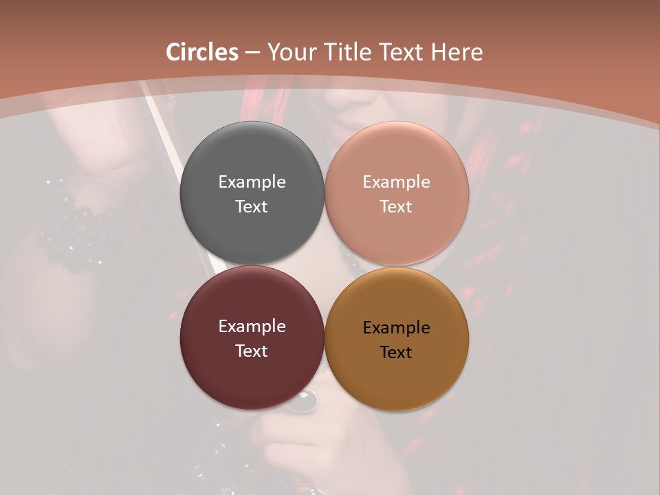 A Woman With Red Hair Holding A Sword PowerPoint Template