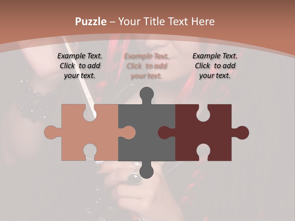 A Woman With Red Hair Holding A Sword PowerPoint Template