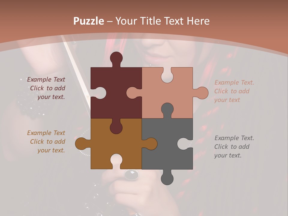 A Woman With Red Hair Holding A Sword PowerPoint Template