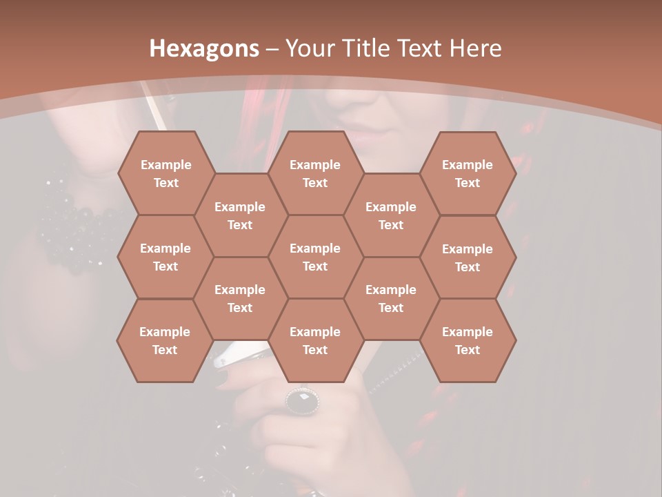 A Woman With Red Hair Holding A Sword PowerPoint Template