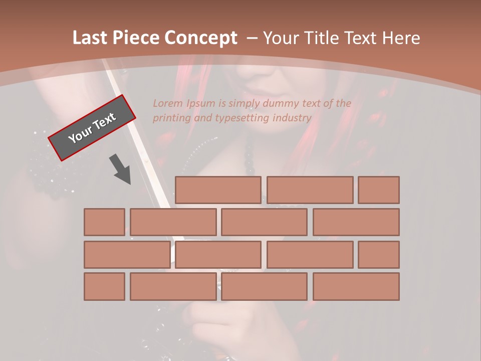 A Woman With Red Hair Holding A Sword PowerPoint Template