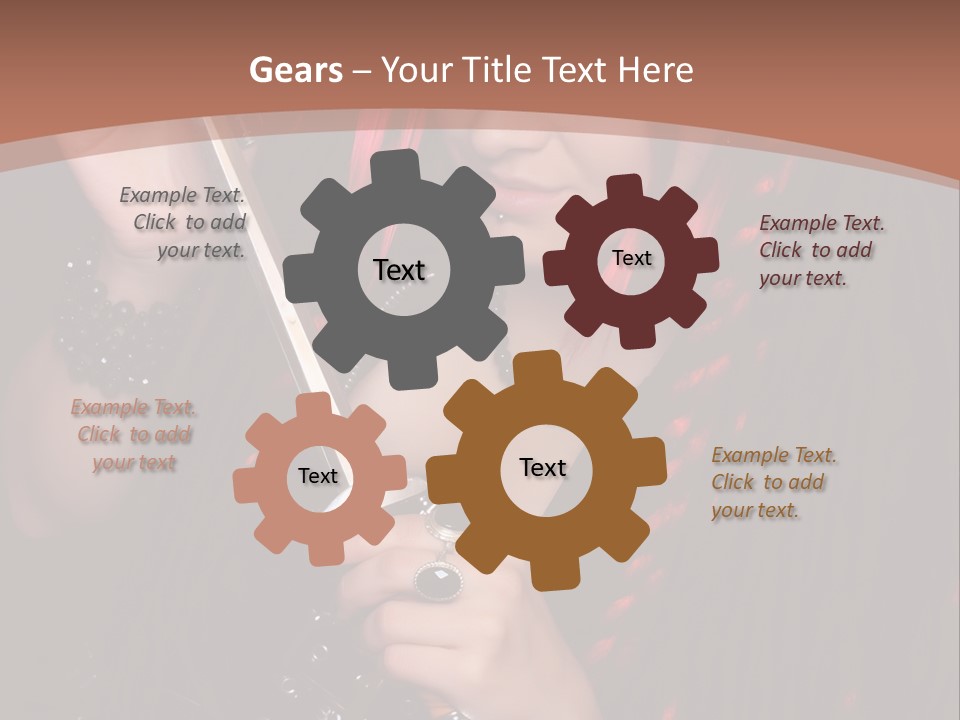 A Woman With Red Hair Holding A Sword PowerPoint Template