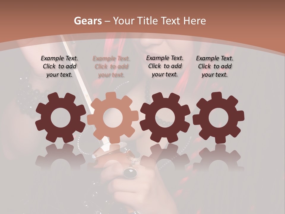 A Woman With Red Hair Holding A Sword PowerPoint Template