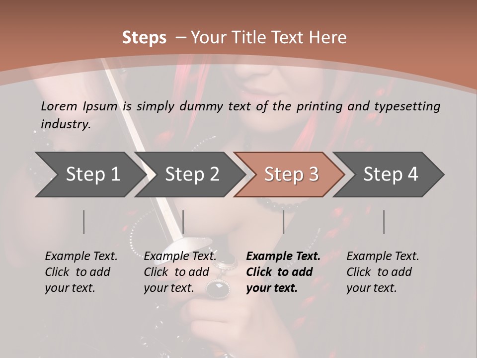 A Woman With Red Hair Holding A Sword PowerPoint Template