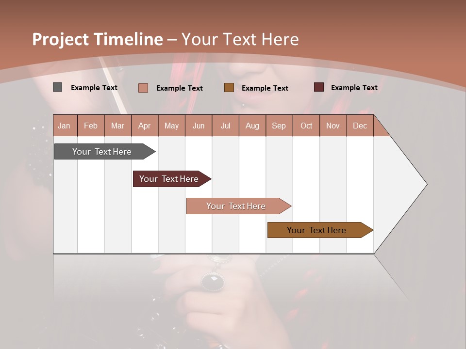 A Woman With Red Hair Holding A Sword PowerPoint Template