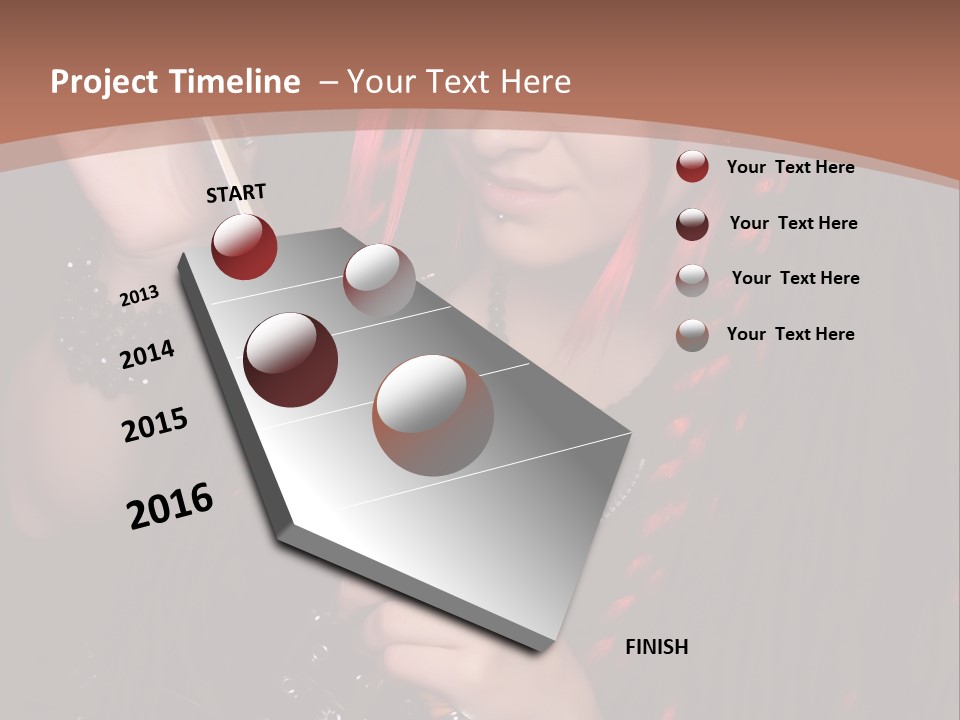 A Woman With Red Hair Holding A Sword PowerPoint Template