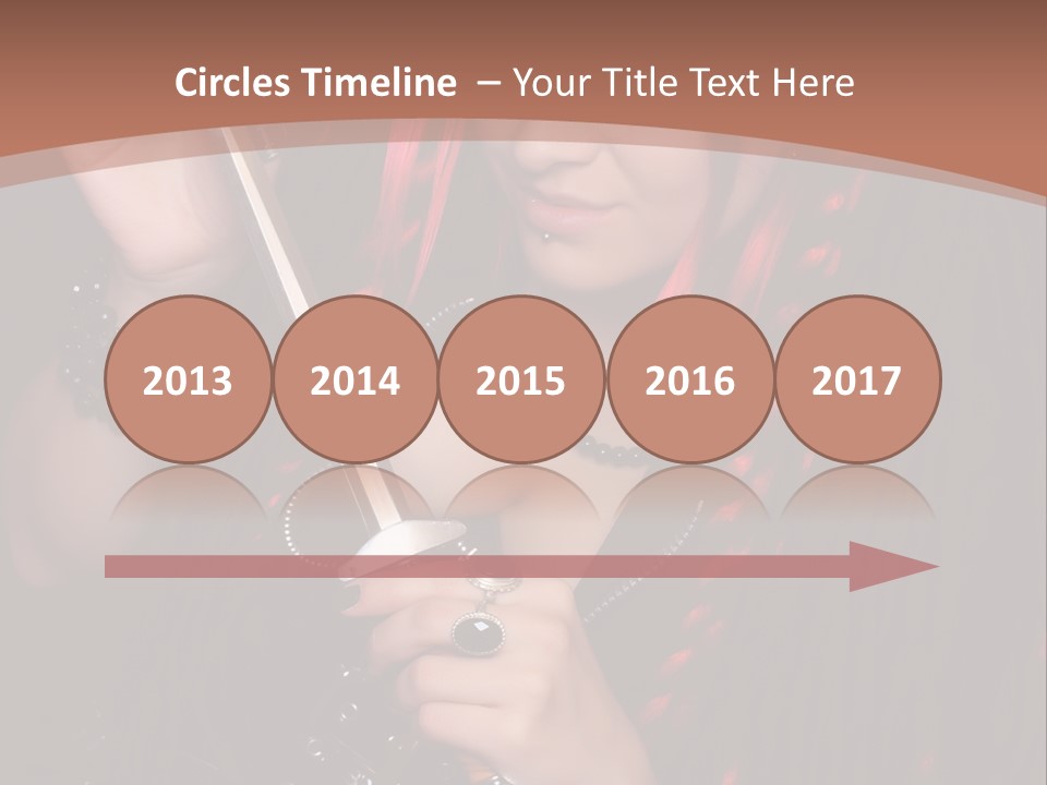 A Woman With Red Hair Holding A Sword PowerPoint Template