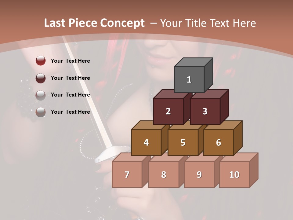 A Woman With Red Hair Holding A Sword PowerPoint Template