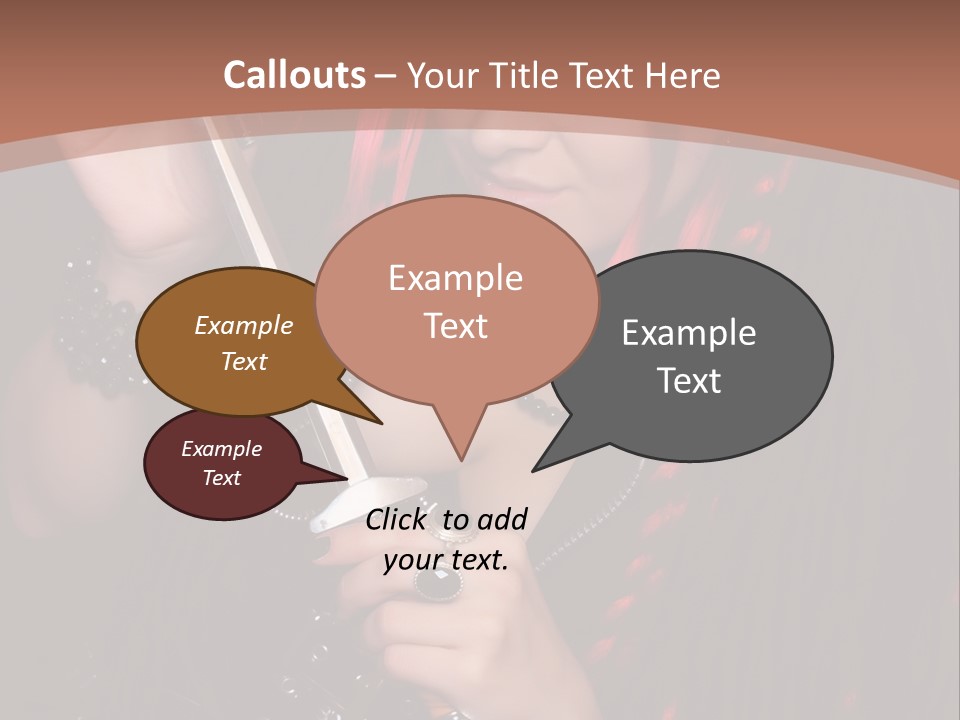 A Woman With Red Hair Holding A Sword PowerPoint Template