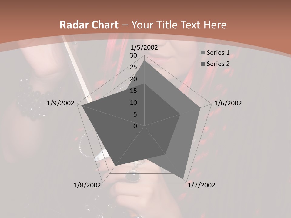 A Woman With Red Hair Holding A Sword PowerPoint Template