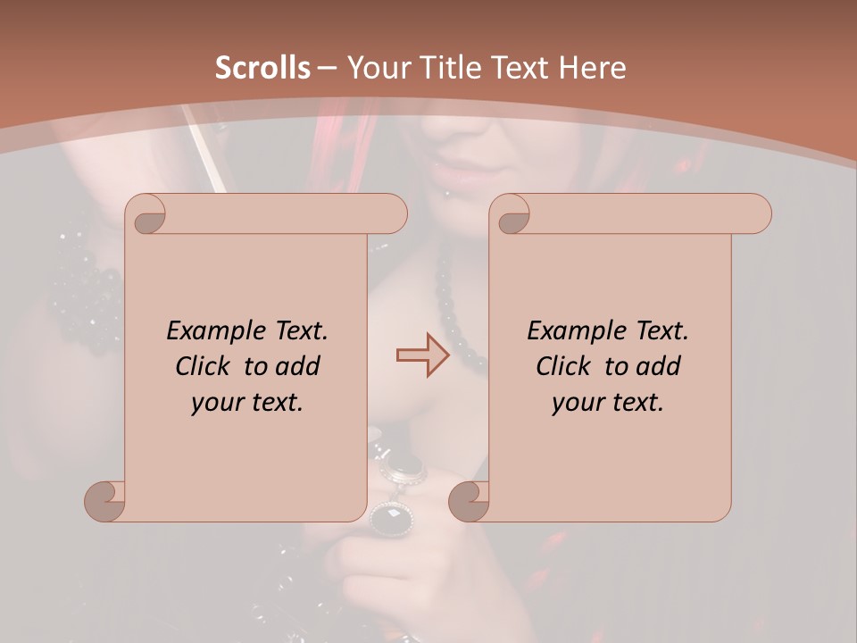 A Woman With Red Hair Holding A Sword PowerPoint Template