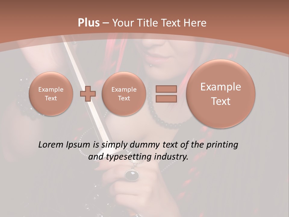 A Woman With Red Hair Holding A Sword PowerPoint Template