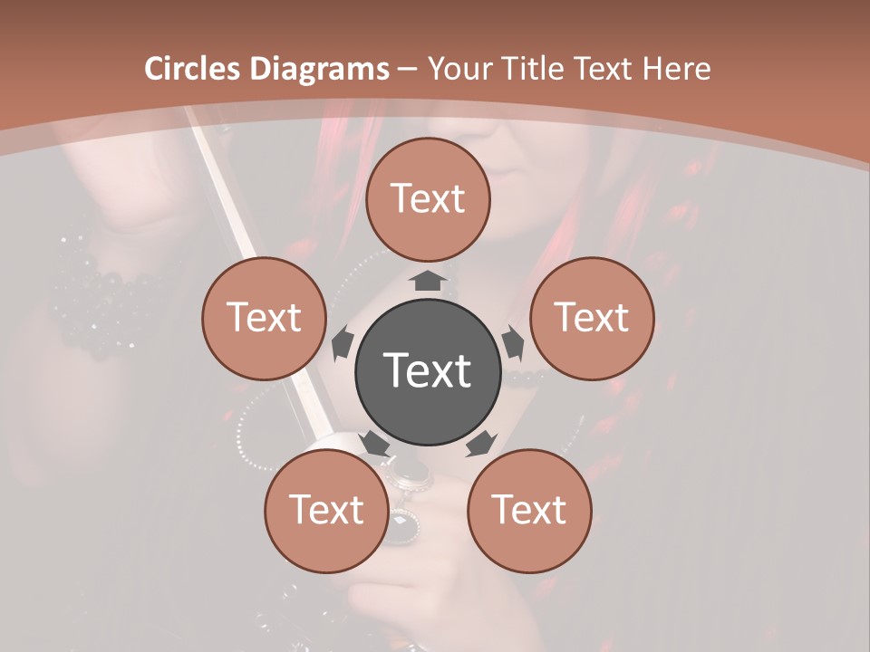 A Woman With Red Hair Holding A Sword PowerPoint Template