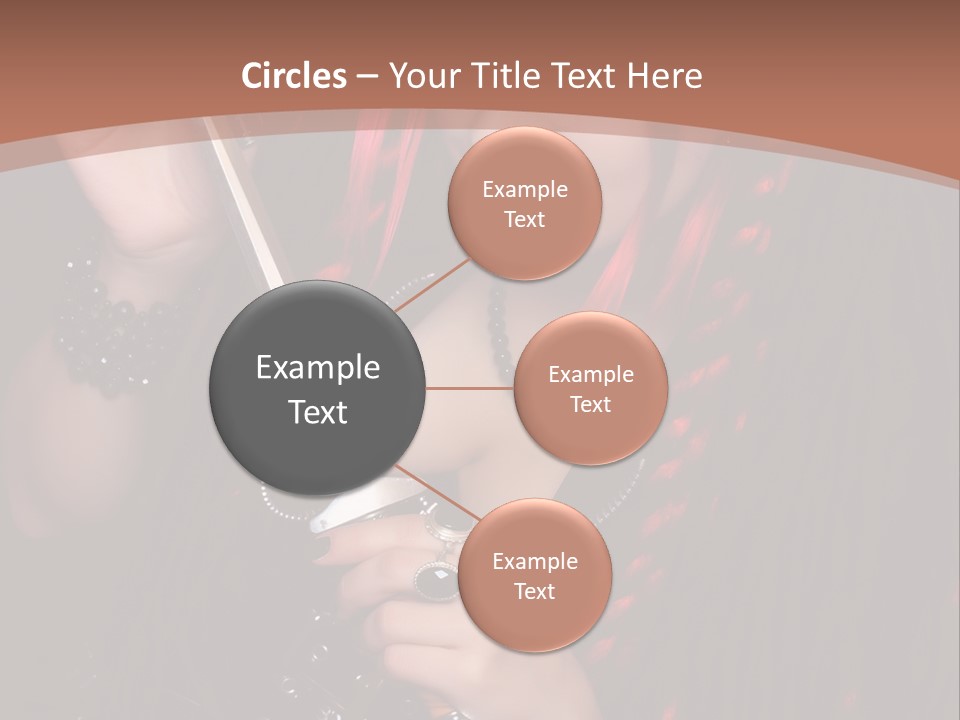 A Woman With Red Hair Holding A Sword PowerPoint Template