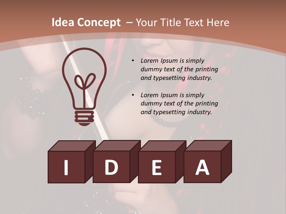 A Woman With Red Hair Holding A Sword PowerPoint Template