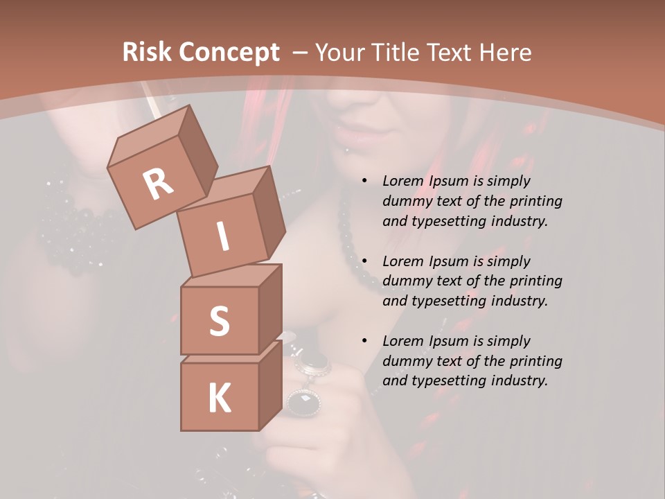 A Woman With Red Hair Holding A Sword PowerPoint Template