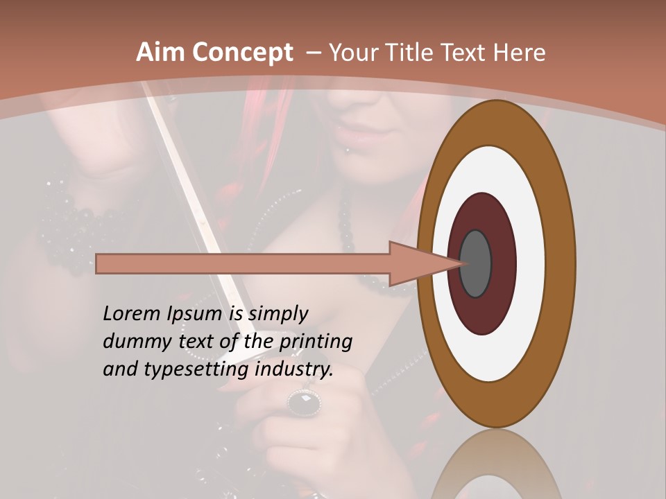 A Woman With Red Hair Holding A Sword PowerPoint Template