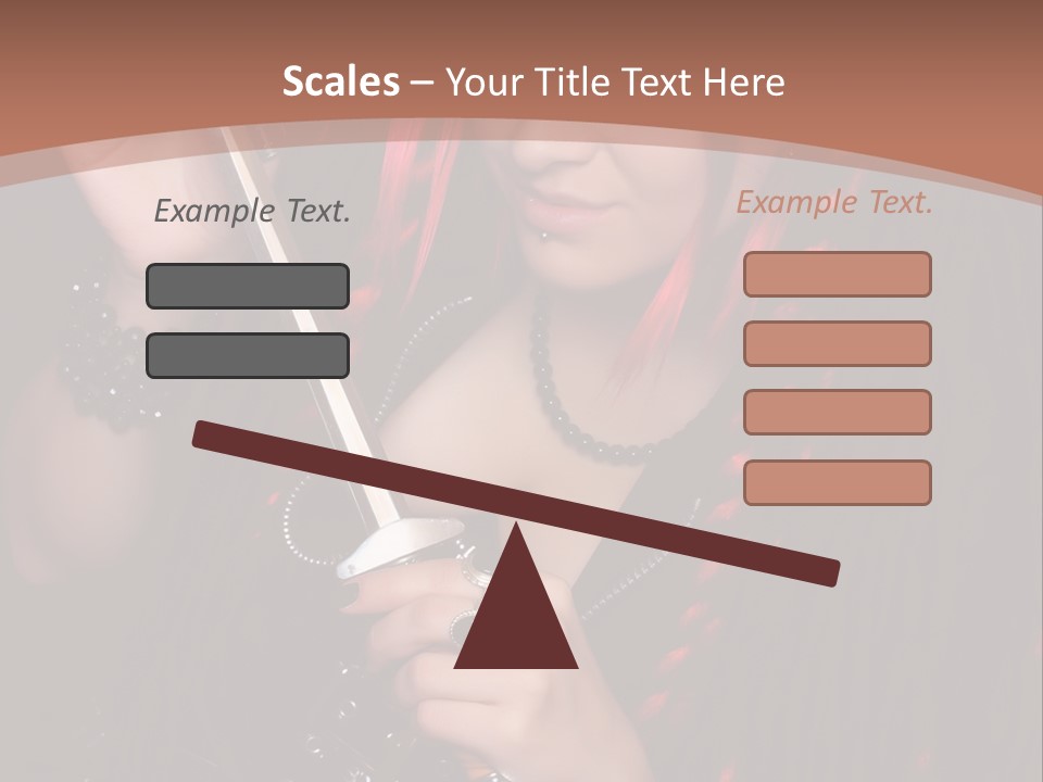 A Woman With Red Hair Holding A Sword PowerPoint Template
