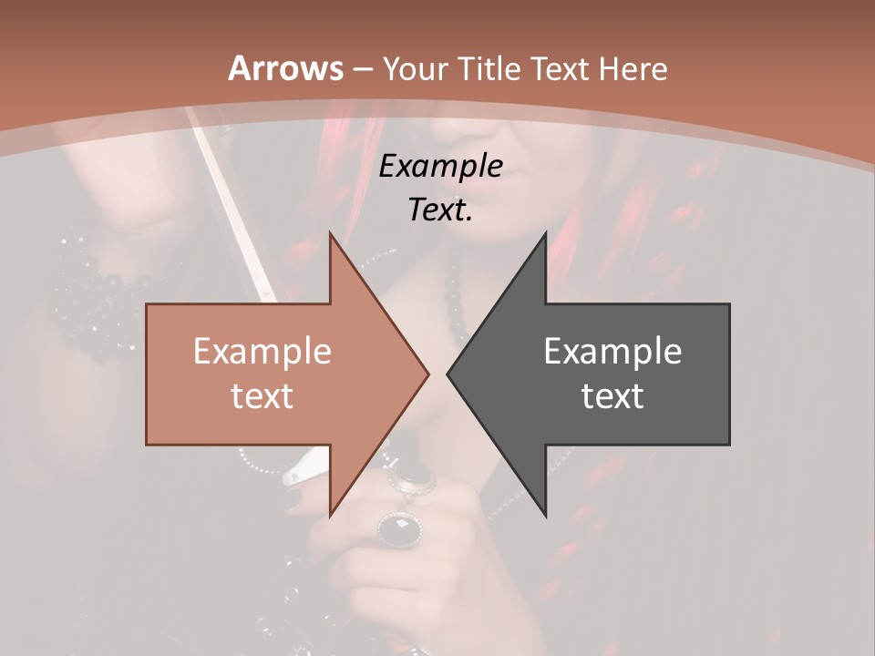 A Woman With Red Hair Holding A Sword PowerPoint Template