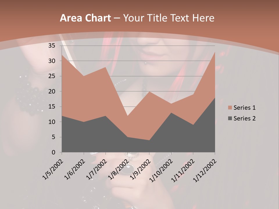 A Woman With Red Hair Holding A Sword PowerPoint Template