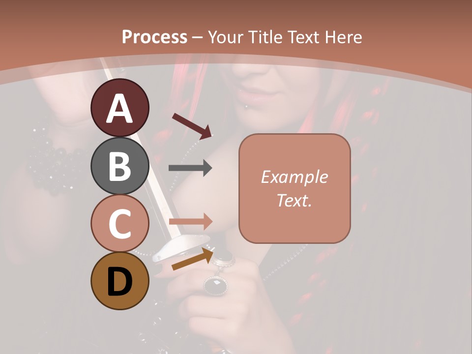 A Woman With Red Hair Holding A Sword PowerPoint Template