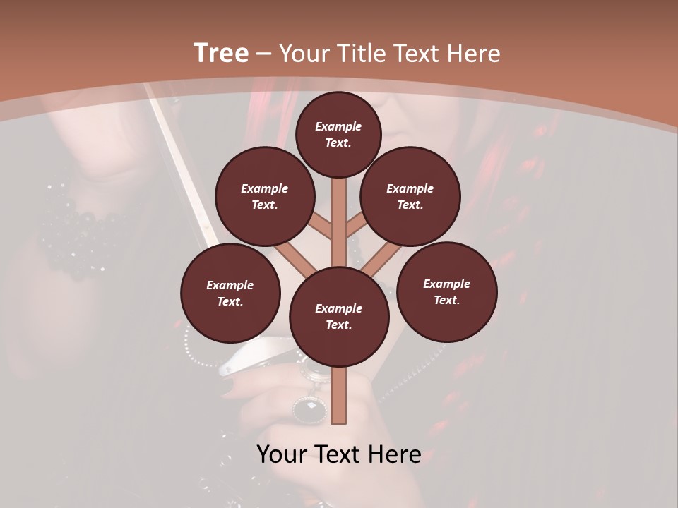 A Woman With Red Hair Holding A Sword PowerPoint Template