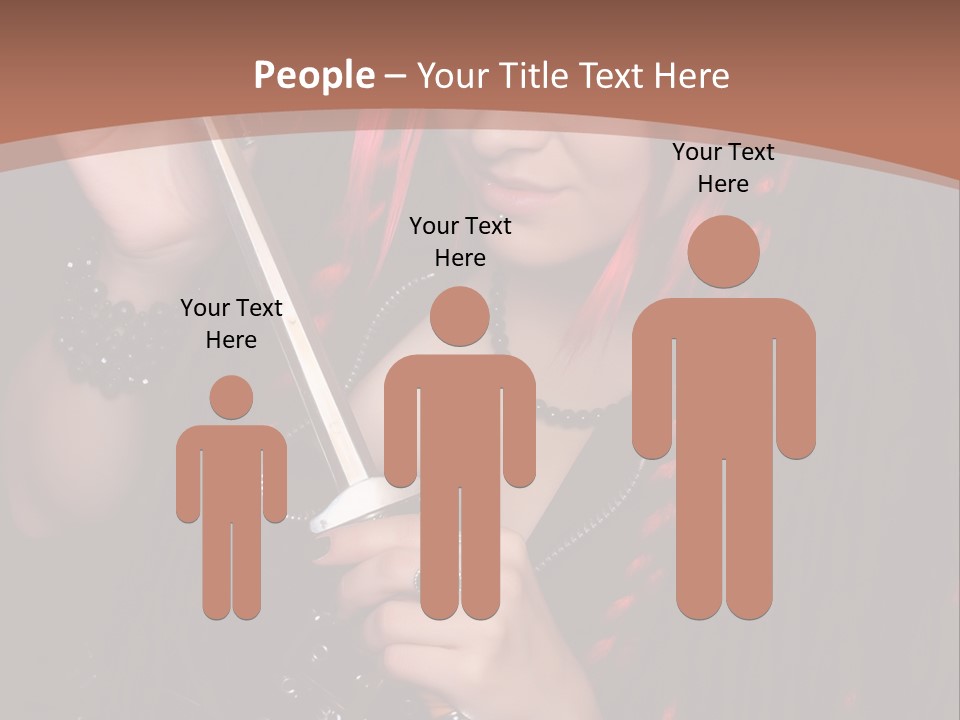 A Woman With Red Hair Holding A Sword PowerPoint Template