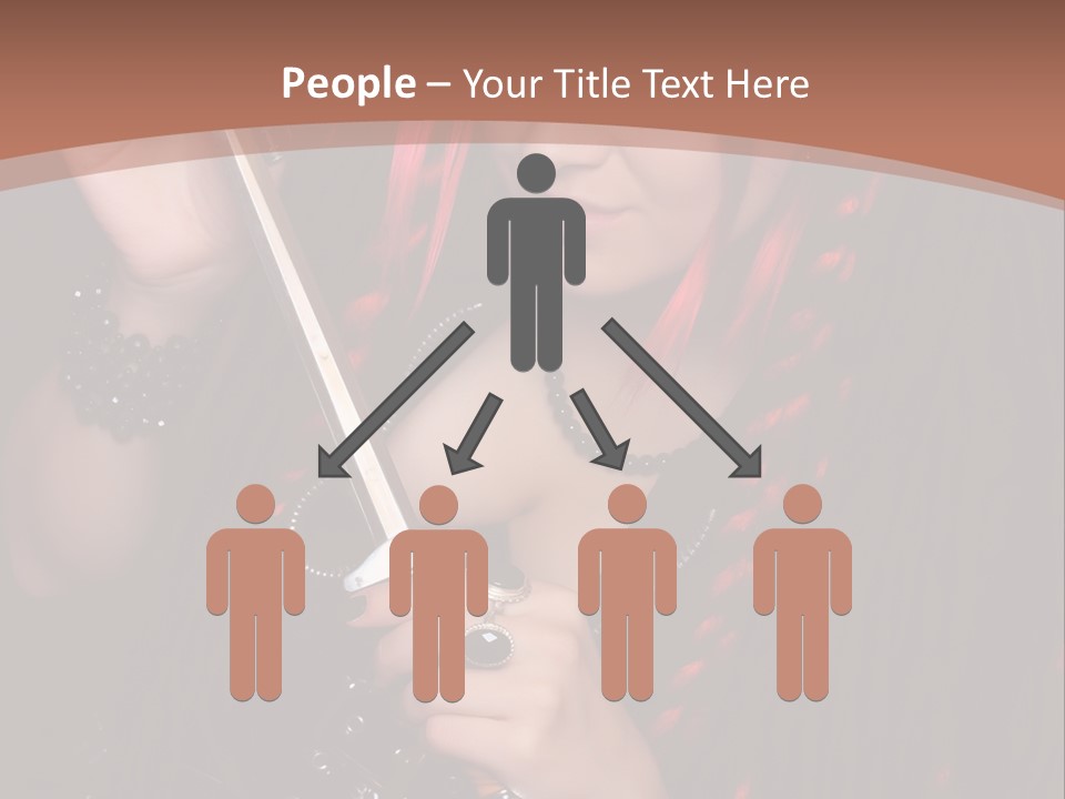 A Woman With Red Hair Holding A Sword PowerPoint Template