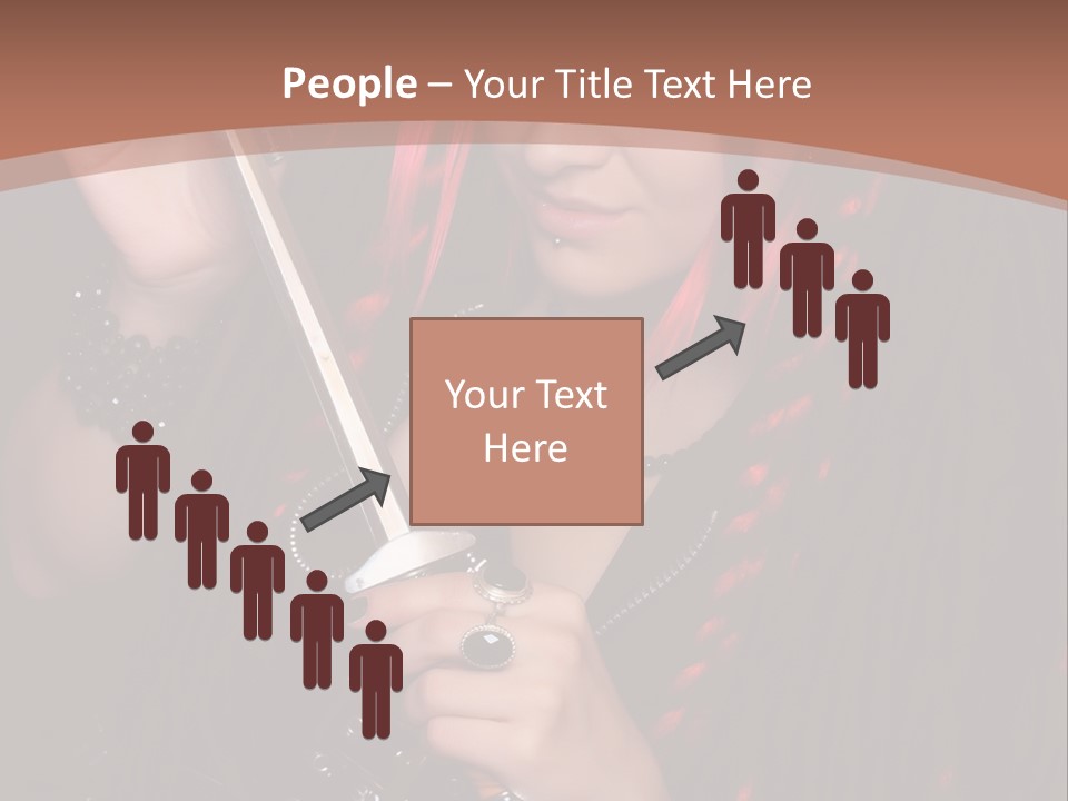 A Woman With Red Hair Holding A Sword PowerPoint Template