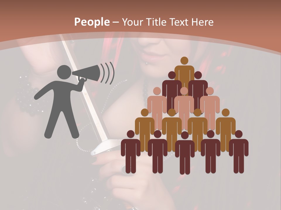 A Woman With Red Hair Holding A Sword PowerPoint Template