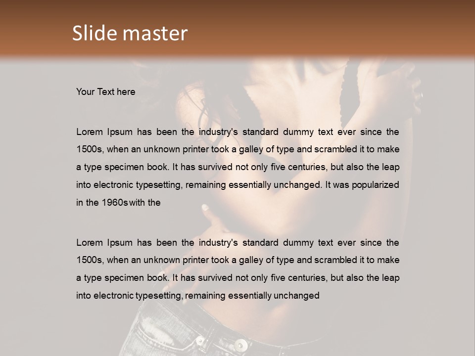 Erotic Jeans Expression PowerPoint Template