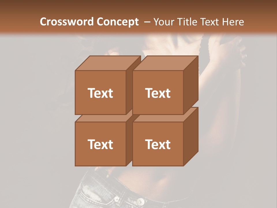 Erotic Jeans Expression PowerPoint Template