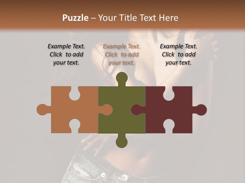 Erotic Jeans Expression PowerPoint Template