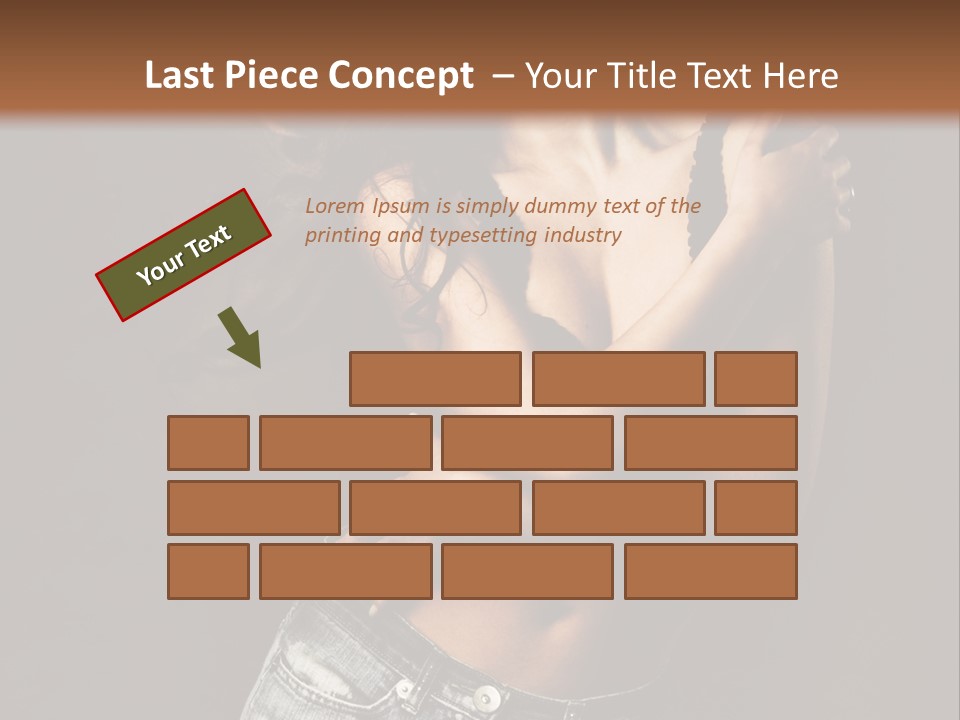 Erotic Jeans Expression PowerPoint Template