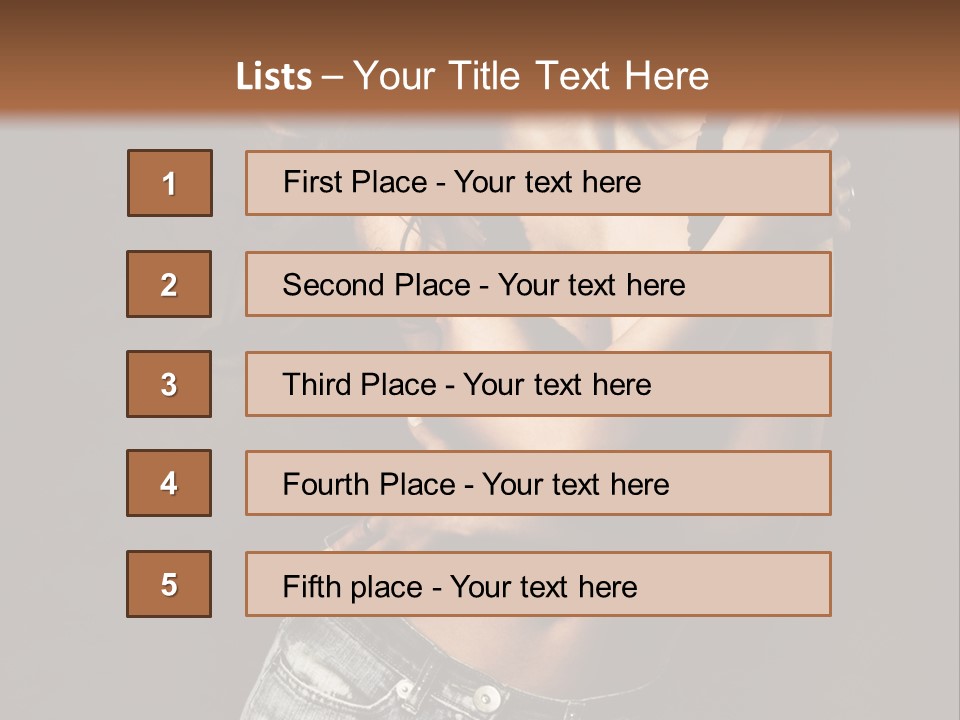 Erotic Jeans Expression PowerPoint Template