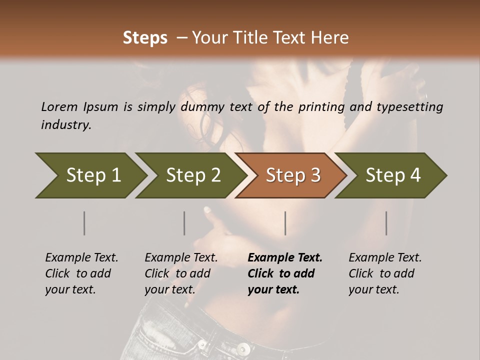 Erotic Jeans Expression PowerPoint Template