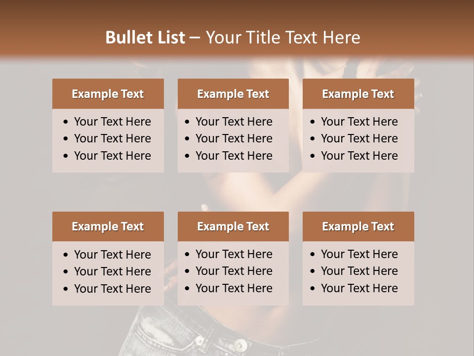 Erotic Jeans Expression PowerPoint Template