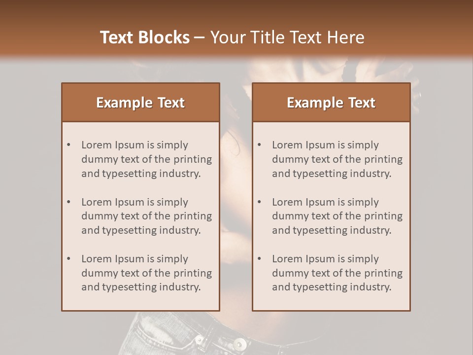 Erotic Jeans Expression PowerPoint Template
