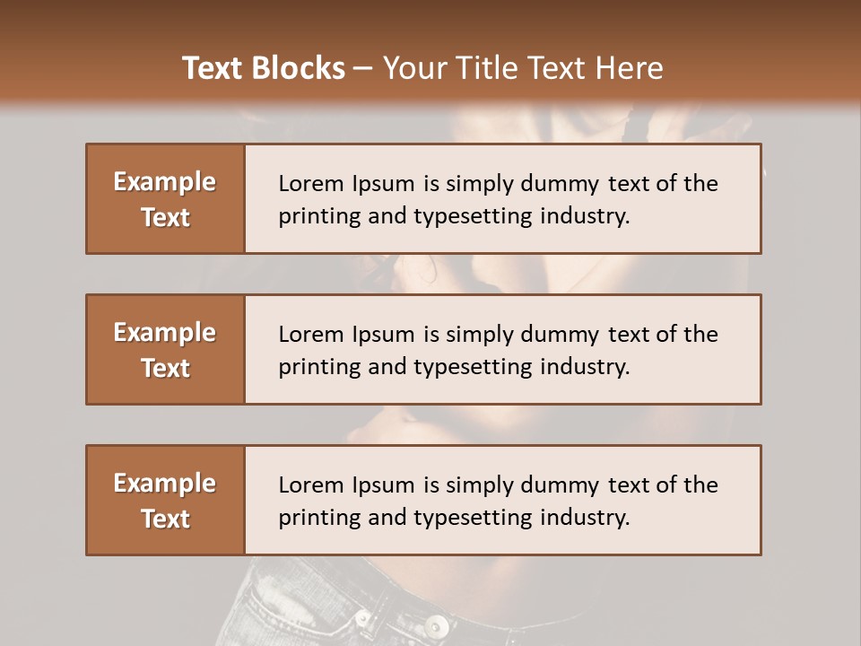 Erotic Jeans Expression PowerPoint Template