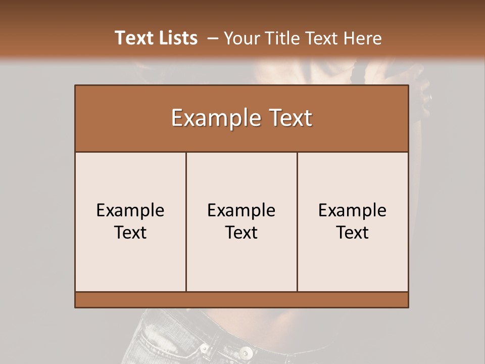 Erotic Jeans Expression PowerPoint Template