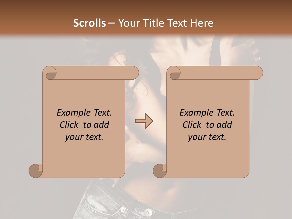 Erotic Jeans Expression PowerPoint Template