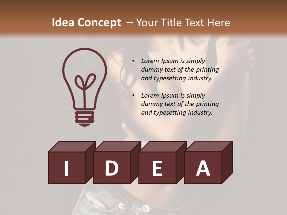 Erotic Jeans Expression PowerPoint Template