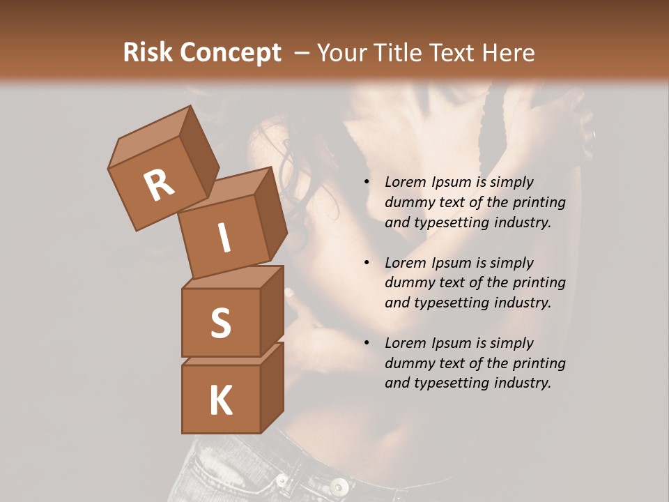 Erotic Jeans Expression PowerPoint Template