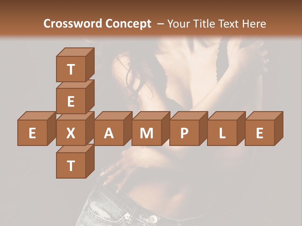 Erotic Jeans Expression PowerPoint Template